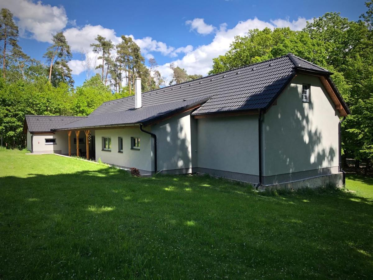 Mezonetový apartmán s terasou na samotě v lese Vlkava Exteriér fotografie